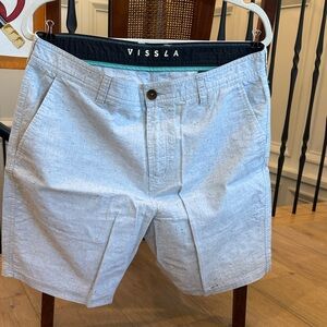 VISSLA Light Gray Flat Front Shorts